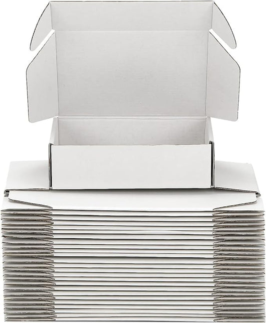Small Shipping Boxes 9x9x3 Inch (25 Pack) - Sturdy White Corrugated Cardboard Boxes for Small Business, Ecommerce, Mailing & Packaging | Recyclable Gift & Storage Boxes