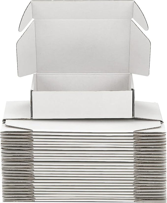 Small Shipping Boxes 10x5x3 Inch (25 Pack) - Sturdy White Corrugated Cardboard Boxes for Small Business, Ecommerce, Mailing & Packaging | Recyclable Gift & Storage Boxes