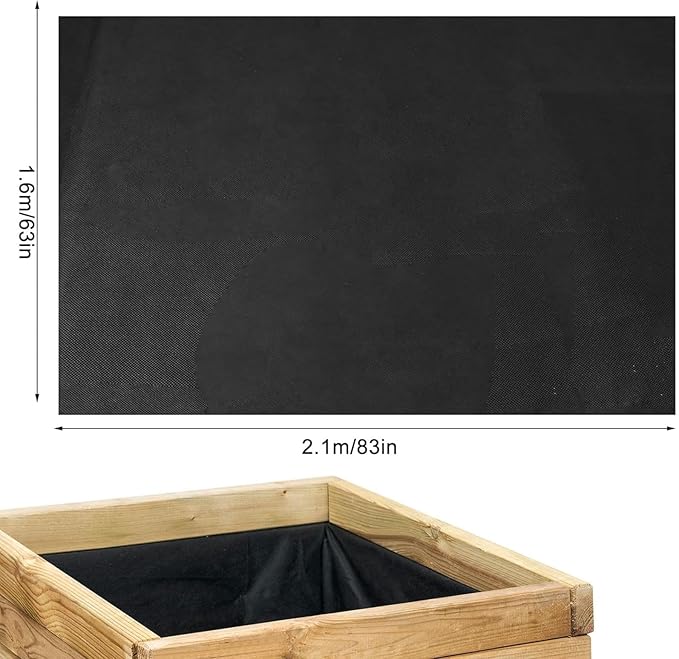 63x83 Inch Planter Liner, Fabric Planter Basket Liner for Large Veg Trough, Non Woven Fabric Plant Liners, Replacement Felt Window Box Liners, Outdoor Raised Bed Planter Liner for Garden Flower Pot