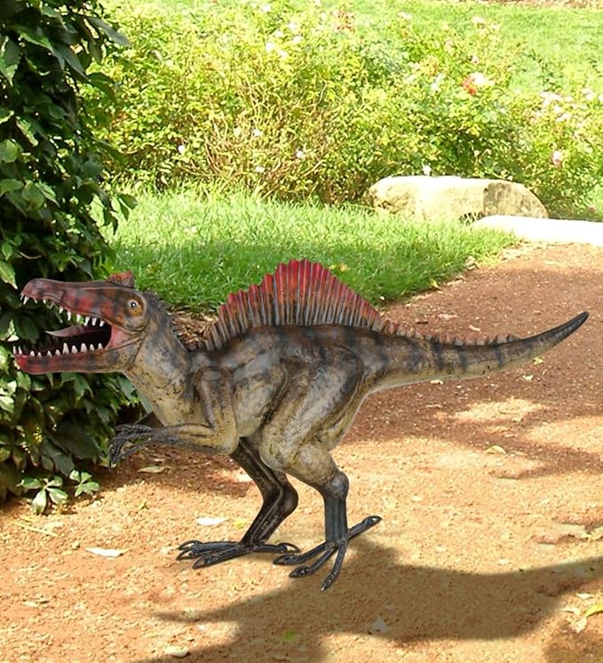 Regal Art & Gift Dinosaur Metal Statue – Indoor Outdoor Decorative Sculpture for Home & Garden Décor, Weather-Resistant Yard Art Figure for Patio, Lawn, Spinosaurus