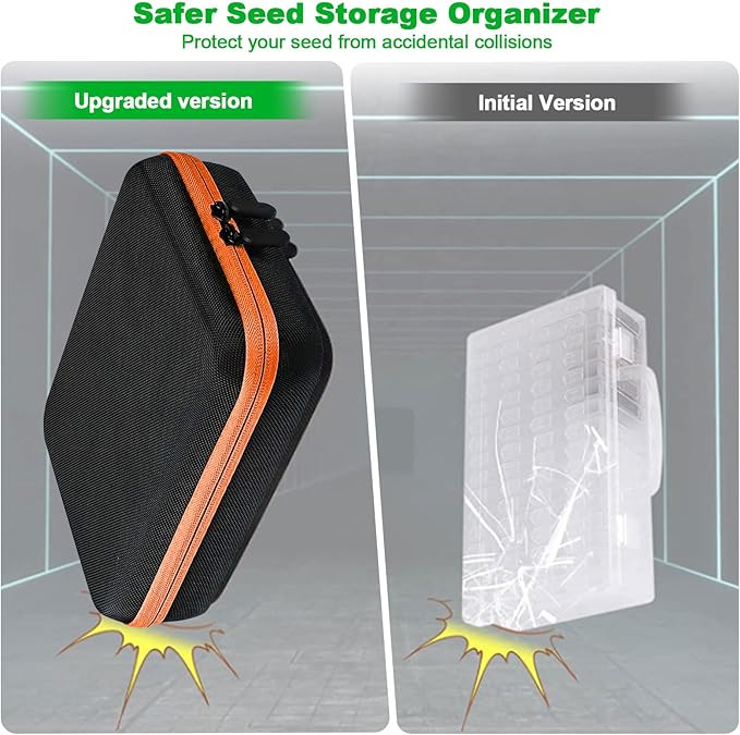 30 pcs Seed Storage Organizer, Seed Organizer Storage Box with 30 Label Sticker, Flower Plant Garden Seed Storage Containers Can Be Used for Seeds, Jewelry, Diamond Storage（orange）