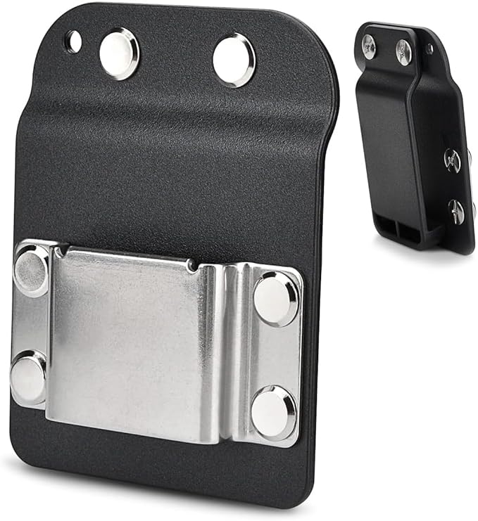 Kingson Drill Holder for Tool Belt, Quick-Release Clip, Fits Up to 2" Belts - Compatible with Dewalt, Milwaukee, Ryobi Cordless Drills, Impact Drivers, and Nailers