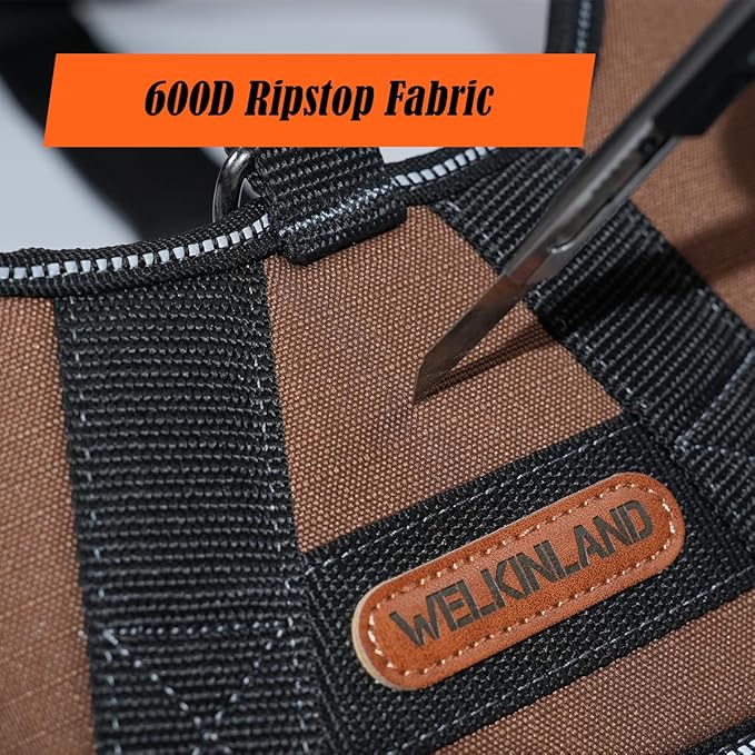 WELKINLAND Heavy Duty Tool Belt Suspender, Comfy Padded Tool Belt Suspender, Fully-Adjustable Tool Bag Suspenders, RipStop Suspenders For Tool Belt, Tool Belt Suspenders For Men/Carpenter