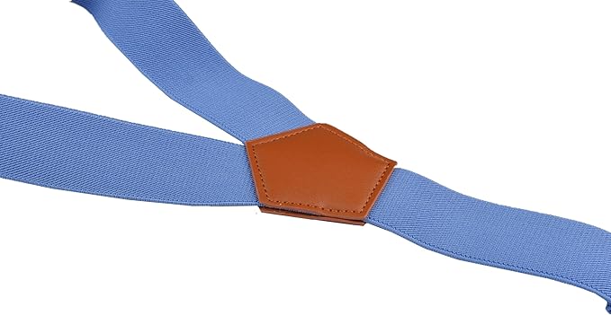 Suspenders for Men Y Back Adjustable Elastic with Strong Clips 47 Inches