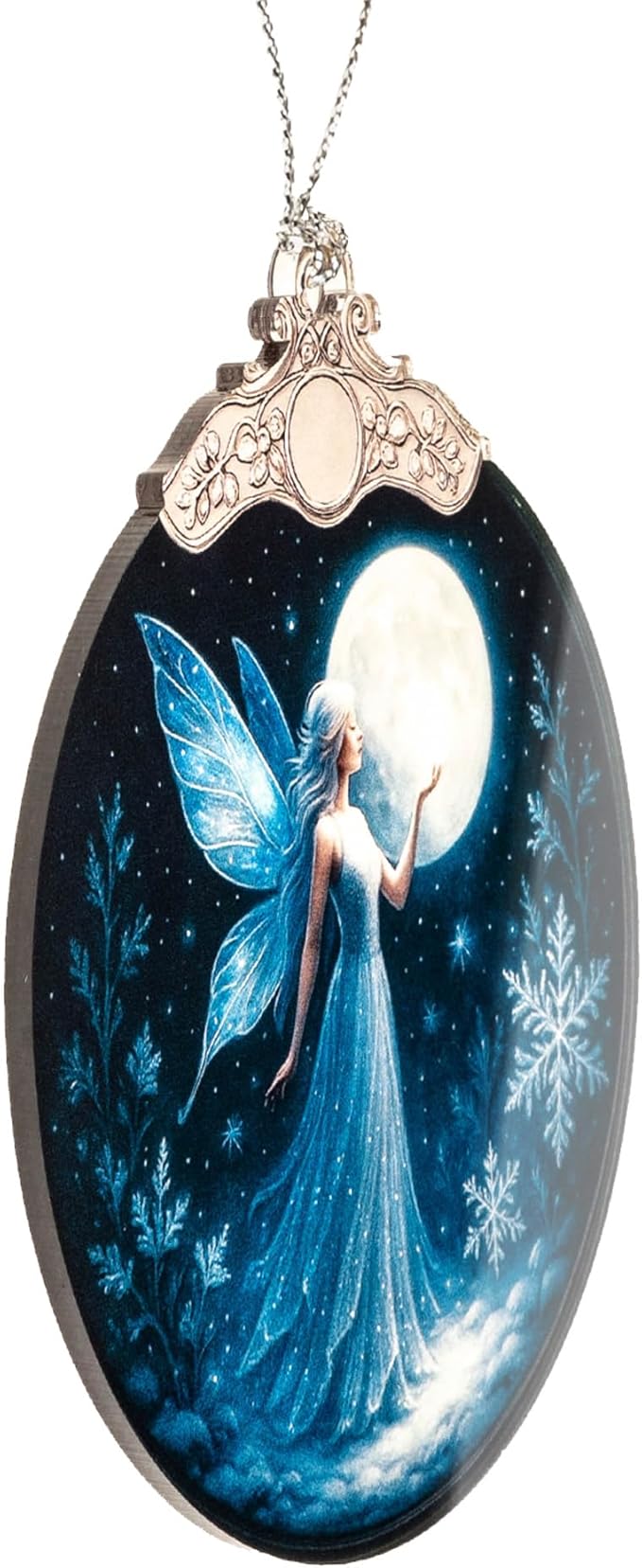 Fairy Ornament – Fantasy Gifts | Fairy Gifts for Women + Magical Fairy Decor – Christmas Fairy Ornament 2025 – Suncatcher Effect Stained Glass Window Hanging – Car Hanging Decoration