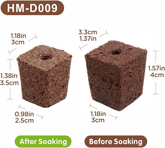 75pcs Seedling Starter Growing Medium Block for 72-Cell Seed Starting Tray, Plant Propagation Substrate