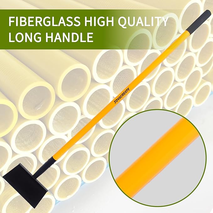 Multifunctional Cleaning Shovel, Heavy Duty Flat Snow Shovel Ice Breaker Tool for Removal Snow Weeding -51Inch