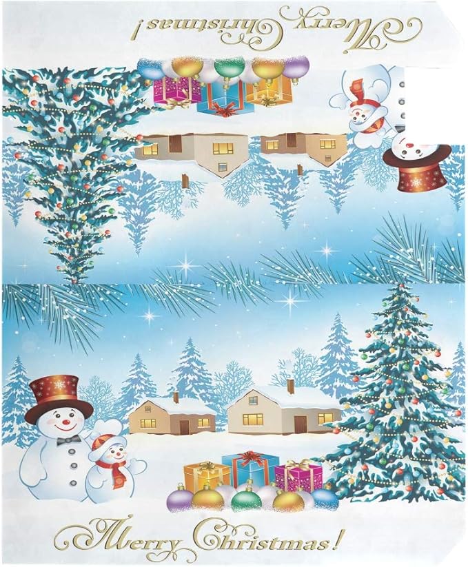 ALAZA Christmas Snowmen and Tree Magnetic Mailbox Cover MailWraps Garden Yard Home Decor for Outside Standard Size-18"x 20.8"