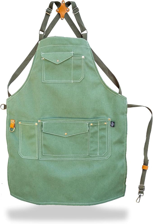 FARMER'S DEFENSE Canvas Gardening Apron with Durable Pockets