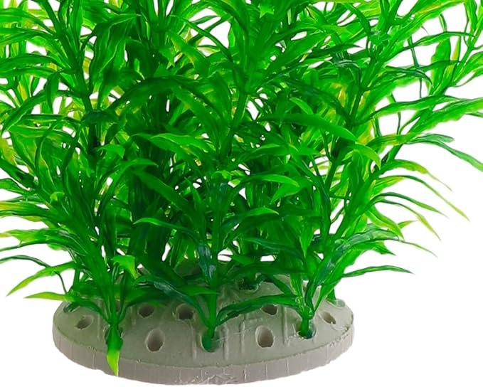 Aquarium Plastic Plants Large, Artificial Plastic Long Fish Tank Plants Decoration Ornaments Safe for All Fish 21 Inches Tall (J07 Green)