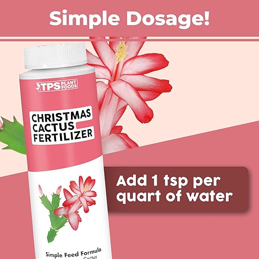 TPS NUTRIENTS Christmas Cactus Fertilizer for All Christmas Cacti and Schlumbergera Cacti, Liquid Plant Food 8 oz (250mL)