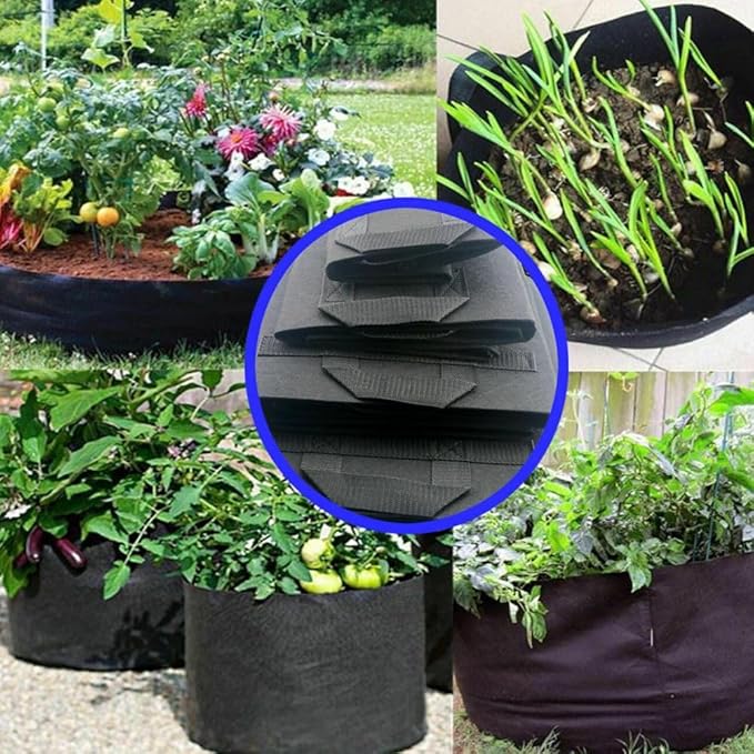 12 Pack 20 Gallon Grow Bags,Premium Fabric Pots 20 Gallon for Healthy Plant Growth - Durable and Reusable Garden Bags to Grow Vegetables,Fruits,and Flowers