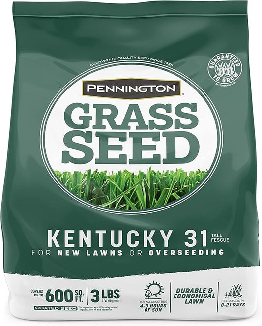 Pennington Kentucky 31 Tall Fescue Penkoted Grass Seed 3 lb