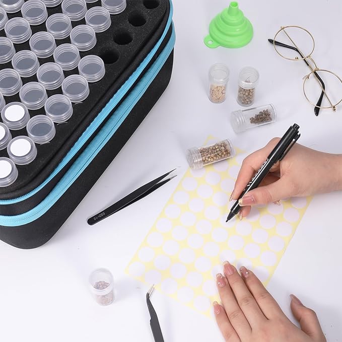 Seed Storage Organizer Sturdy Seed Organizer Storage Box Containers Label Stickers Funnel Straight Curved Tip Tweezers for Vegetable Plants Garden 240 Slots