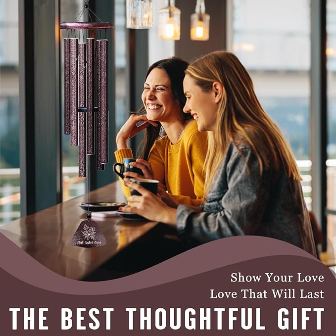 Sister Birthday Gifts, Best Sisters Ever 32" Wind Chimes for Women, Birthday Gifts for Sister from Sisters, Christmas Graduation Presents for Bestie Sis, Funny Sis Best Friend Windchimes