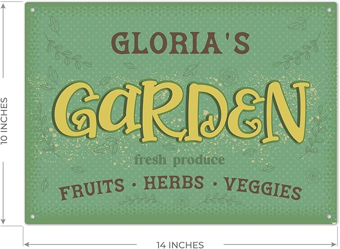 Custom Garden Signs, Christmas Holiday Season, Personalized Sign for Garden Decor Sign, 10x14 Inches, Rust Free .040 Aluminum, Fade Resistant, Made in USA by Sigo Signs
