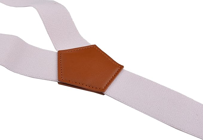 Suspenders for Men Y Back Adjustable Elastic with Strong Clips 47 Inches