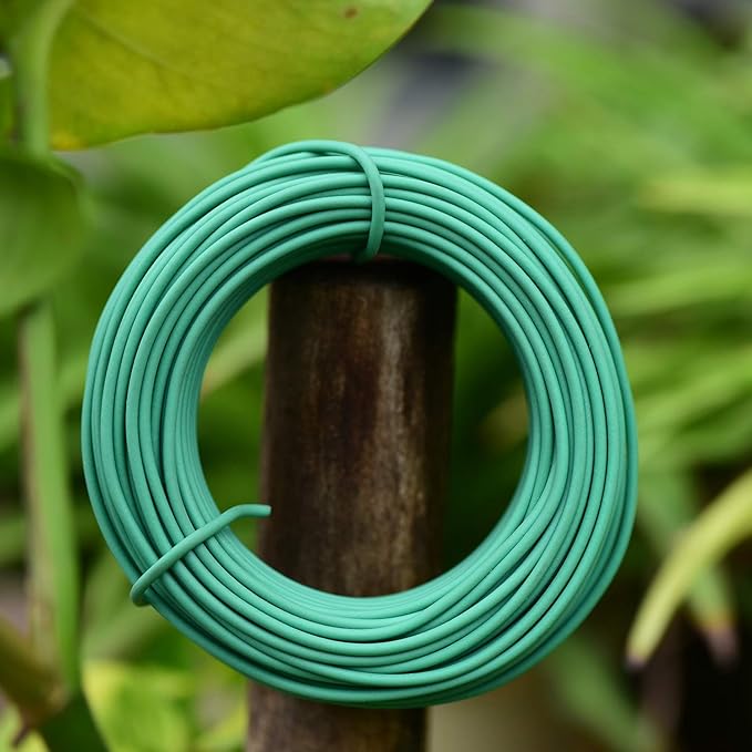 YDSL 66 Feet Soft Plant Tie, Green Twist Garden Ties for Plants, Office Organization and Home(Diameter - 2.5MM)