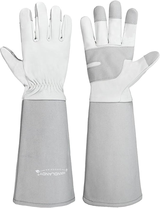 HANDLANDY Long Garden Gloves Thorn Proof for Women & Men, Rose Pruning Gauntlet Gloves, Best Protection Tool for Gardener