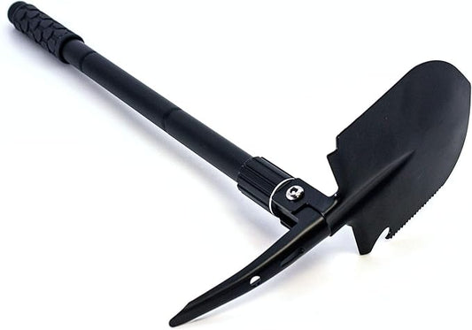 Emergency Zone 12-in-1 Collapsible Folding Shovel | Military 19.5 Inch Survival Shovel | Multitool with Carrying Case | Great for Hiking, Camping, Backpacking, Gardening, to Keep in Your Car | 1 Pack