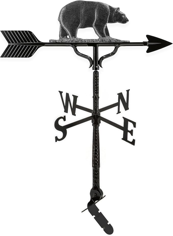 Montague Metal Products 32-Inch Weathervane with Swedish Iron Bear Ornament