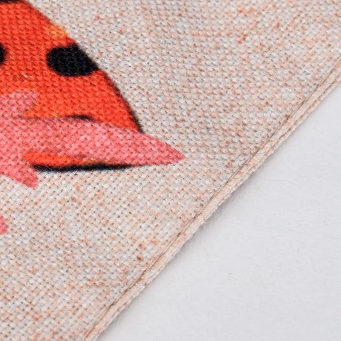Happy Thanksgiving Turkey Garden Flag With Lights- Solar LED Burlap- Thanksgiving Turkey Yard Mini Flags 12x18 Double Sided for Garden Patio Lawn Yard Outside Outdoor Decoration Farmhouse (Without a stand)
