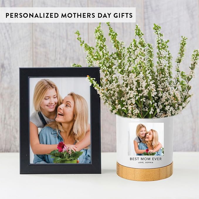 Andaz Press 4" Personalized Grandmas Garden Pot, Moms Garden Personalized Flower Pot, Nanas Garden Personalized Pots for Plants with Drainage Hole, Grandmas Gifts for Mom Grandma Flower Pot