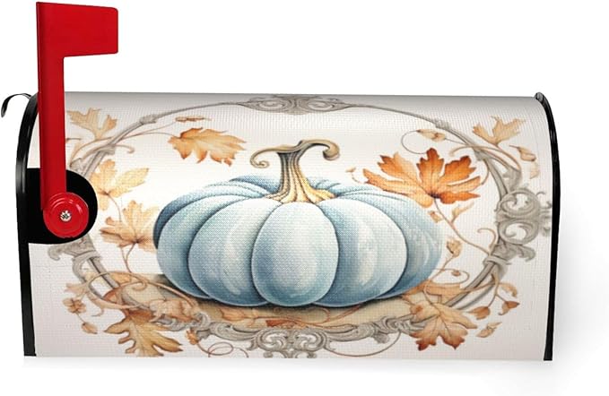 DADABULIU Mailbox Covers Pumpkin Rustic Flower Autumn Magnetic Letter Post Box Cover Standard Size 21 x 18 Inch Garden Yard Home Decorative