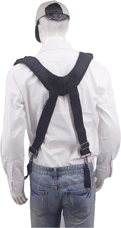 Cedriany Tool Belt Suspenders for Work Belt Suspenders Heavy Duty Padded with Attachment Loops for Men