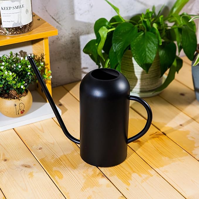 Watering Can Indoor Outdoor Plants, 50oz/1500ml Garden Long Spout Watering Cans, Stainless Steel Plants Watering Can Pot for Indoor House Plants Bonsai Flower Decorative