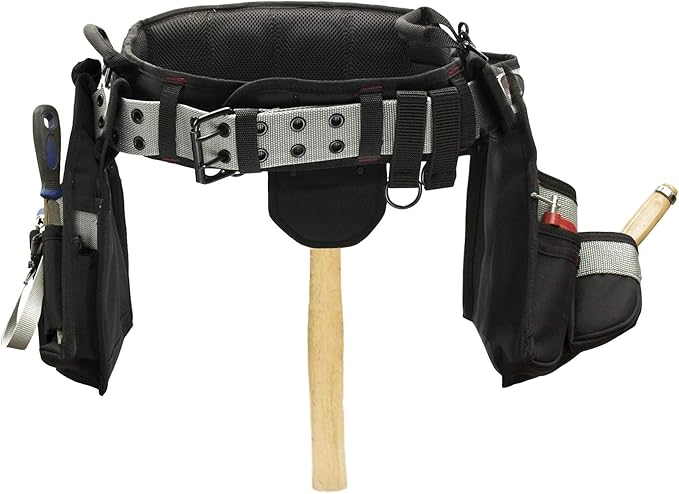 TradeGear Part#SZB Electrician's Belt & Bag Combo - Heavy Duty Electricians Tool Belt Designed for Comfort & Durability - Ideal for All Electricians Tools - Fits Sizes XL - 3XL (40"-55")