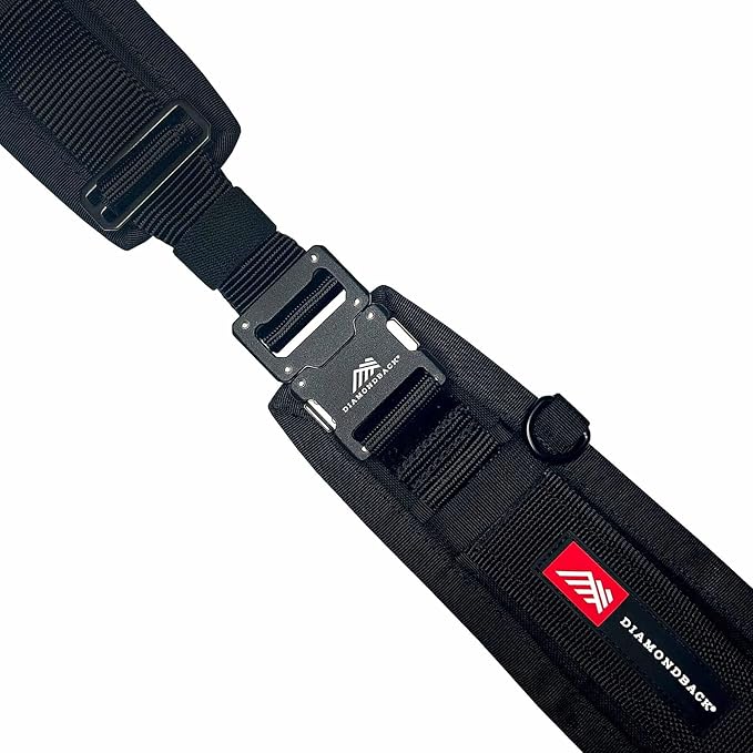 Diamondback 6" Padded Tool Belt - Men & Women - Framer, Carpenter, Ironworker - Black