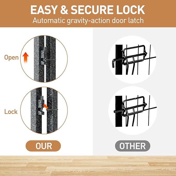 Metal Dog Playpen, 40 Inch Height 16 Panels, Large Dog Fence for Large/Medium/Small Dogs Indoor & Outdoor Bliss, Perfect Dog Pen for Camping, Yard, and RV | Black-Silver