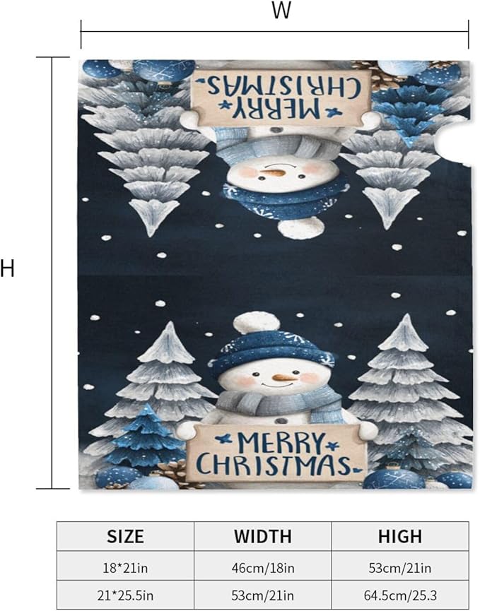 Festive Magnetic Mailbox Cover Winter Snowman Outdoor Mailbox Protector Holiday Seasonal Decorative Garden Yard Home Standard Size 21 x 18 Inch