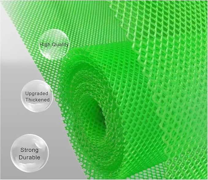 Plastic Chicken Wire Mesh Fencing 39.3″ x 32.8′ Roll Pet Garden Safety Fencing Netting Durable Heavy Duty Snow Fence for Poultry Floral Bird Patio Barrier, Easy to(Size:1x30M - Mesh 1.8cm,Color:Green)