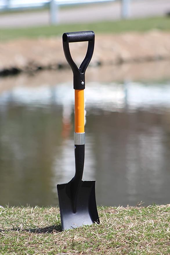 AshmanOnline Medium Square Shovel (2 Pack), 27 Inch, Sturdy, Comfortable Handle, Built to Last