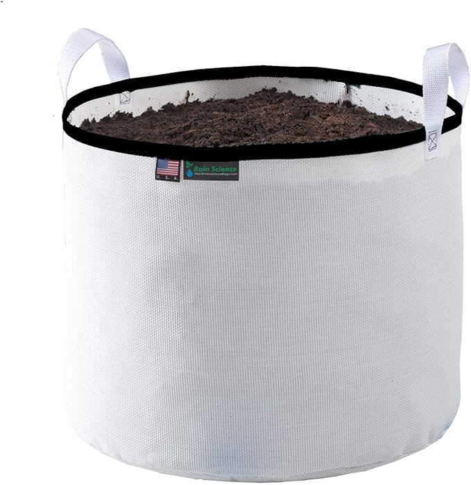 Grow Bag 20 Gallon, Planting Pots - Colorful Plant Grow Bags Pots Gardening Vegetable - Air Pruning Mesh Fabric Plant Container - (White/Black)