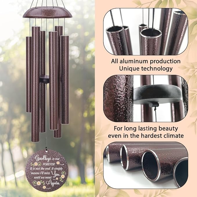 Personalized Sympathy Wind Chimes Gift, Memorial Wind Chimes, for Loss of Loved One Prime, Bereavement/Sympathy/Memorial Gift for Loss of Mother Father Husband Remembrance, Ship from US
