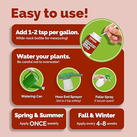 TPS NUTRIENTS Magnesium Fertilizer for Plants, Bioavailable Mg for Growth and Flowering, Liquid Plant Food, 32 oz (1 Quart)