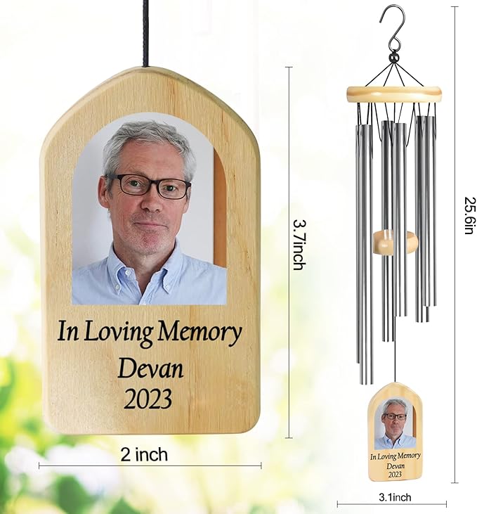 Wind Chimes for Loss of Loved One, Memorial Gifts for Loss of Dad, Remembrance Gifts in Loving Memory