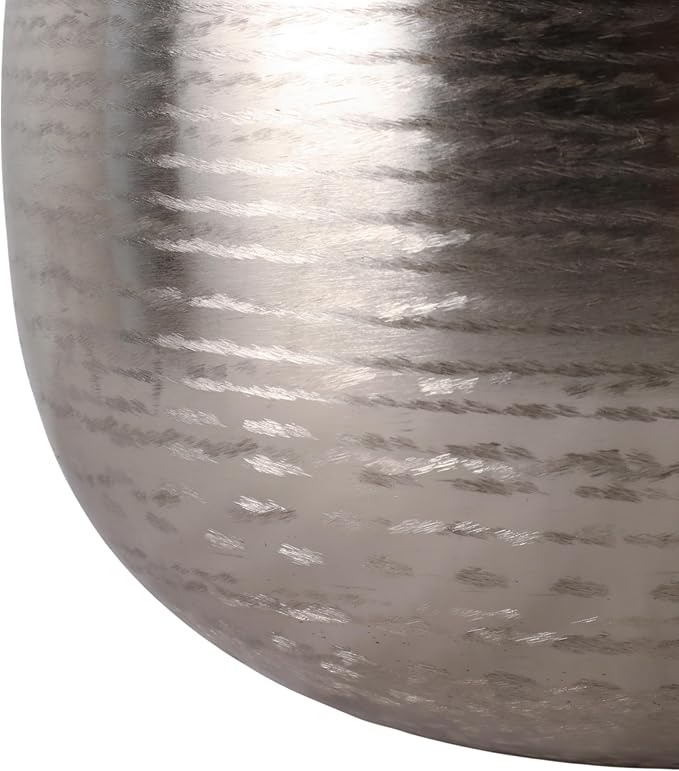 Modern Planters and Flower Pots for Home Decor – Metal Plant Pots Perfect for Indoor and Outdoor Houseplants – Stunning Accent for Garden, Patio, and Living Room Decor Set of 3 – 11", 10", 8" Silver