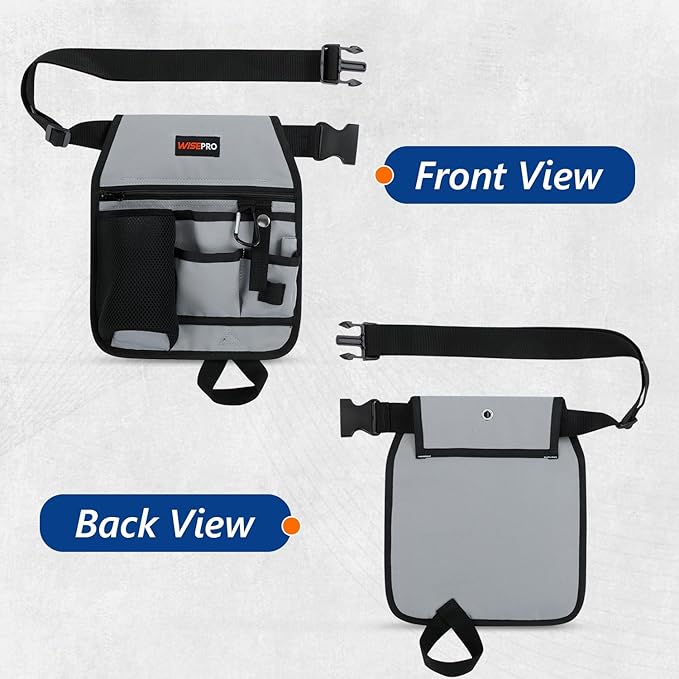 Garden Tool Belt, 6 Pocket Gardening Tool Waist Pouch with Adjustable Waist Strap, Gardening Belt Apron for Men Women