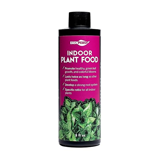Liquid Indoor Plant Food, All-Purpose Indoor Plant Fertilizer, Liquid Plant Food, Easy Peasy Plants House Plant Fertilizers 4-3-4 Plant Nutrients, House Plant Food | Lasts Same as 8 oz Bottle