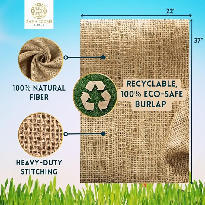 4 Potato Storage 22"x37" Premium Quality No Smell Extra Tough Potato Sack Race Bags Hacky Sack Outdoor Games for Adults Burlap Bags Outdoor Games for Kids costales para juegos de carreras