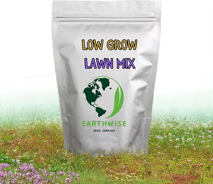 Earthwise Low Grow Alternative Lawn Mix - No Mow - 5lb - Covers 2000sq. ft. (Bare) / 5000sq. ft. (overseed)