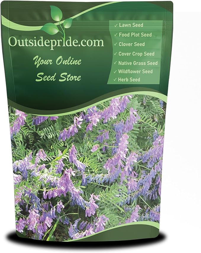Outsidepride Hairy Vetch Cover Crop Seeds - 1 oz Cold Tolerant, Winter Hardy - Ideal for Soil Improvement, Green Pasture, Hay & Livestock Forage - Pollinator Friendly Garden Seeds, Ground Cover