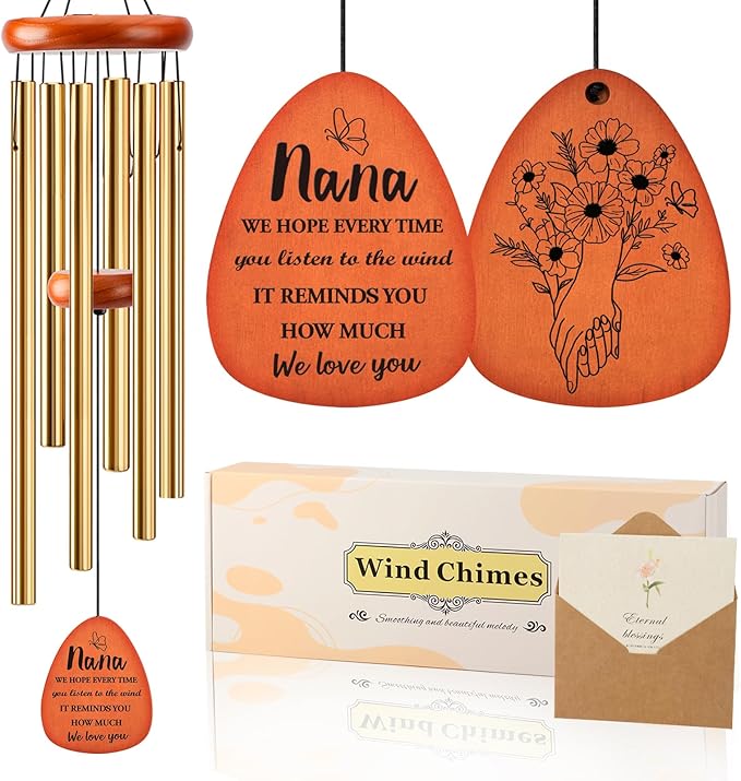 Nana Gifts, 32" Wind Chimes Gifts for Nana, Nana Birthday Gift, Meaningful Gift for Birthday Mothers Day Thanksgiving Christmas