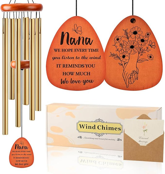 Nana Gifts, 32" Wind Chimes Gifts for Nana, Nana Birthday Gift, Meaningful Gift for Birthday Mothers Day Thanksgiving Christmas