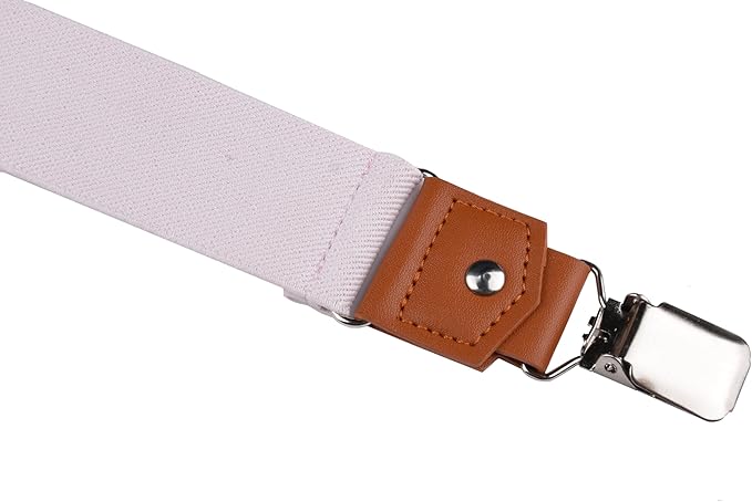 Suspenders for Men Y Back Adjustable Elastic with Strong Clips 47 Inches