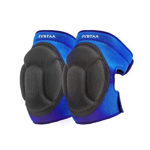 Gardening Knee Pads for Women & Men with Adjustable Non-Slip Straps — Perfect Foam Knee Pad for work, Garden, Yard, Mechanic, Womens Knee Pads for Cleaning Floors or Soft Kneeling Pads, Blue L (1 Pair)